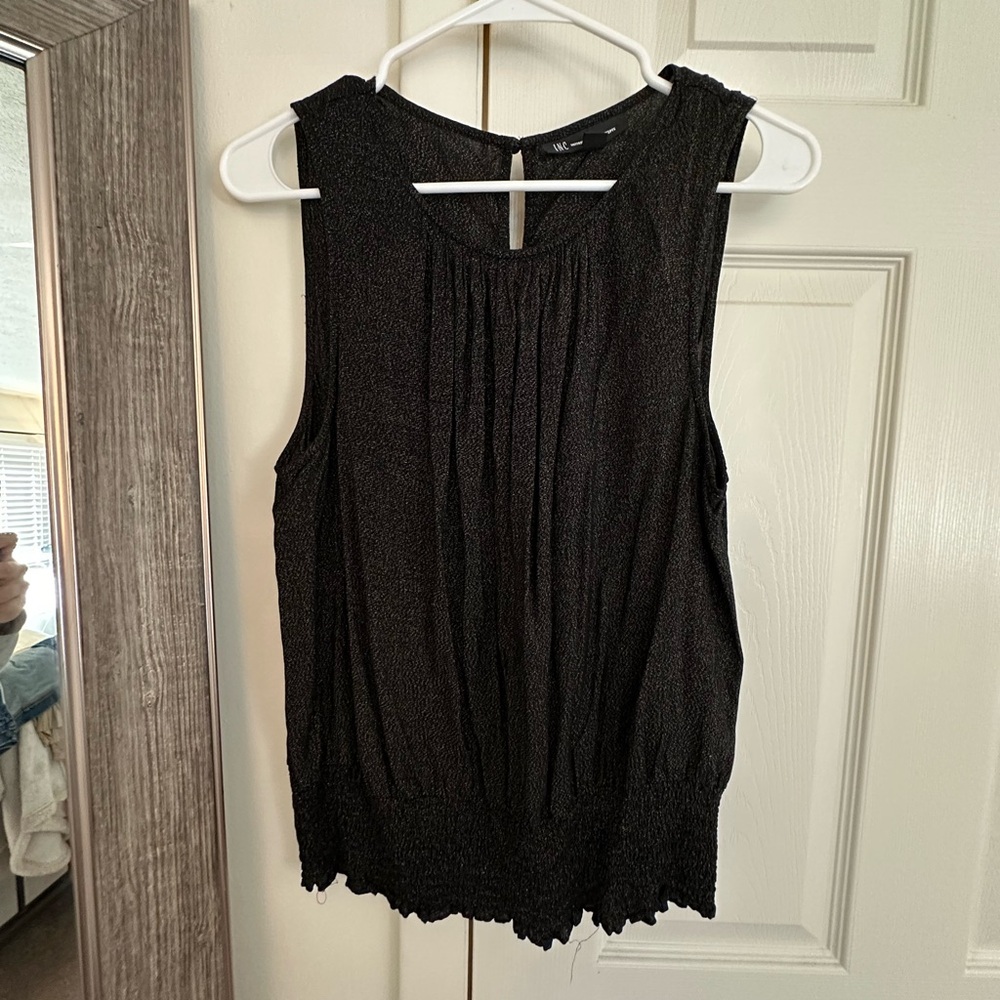 Black Tank Top with Gold Shimmer Size L